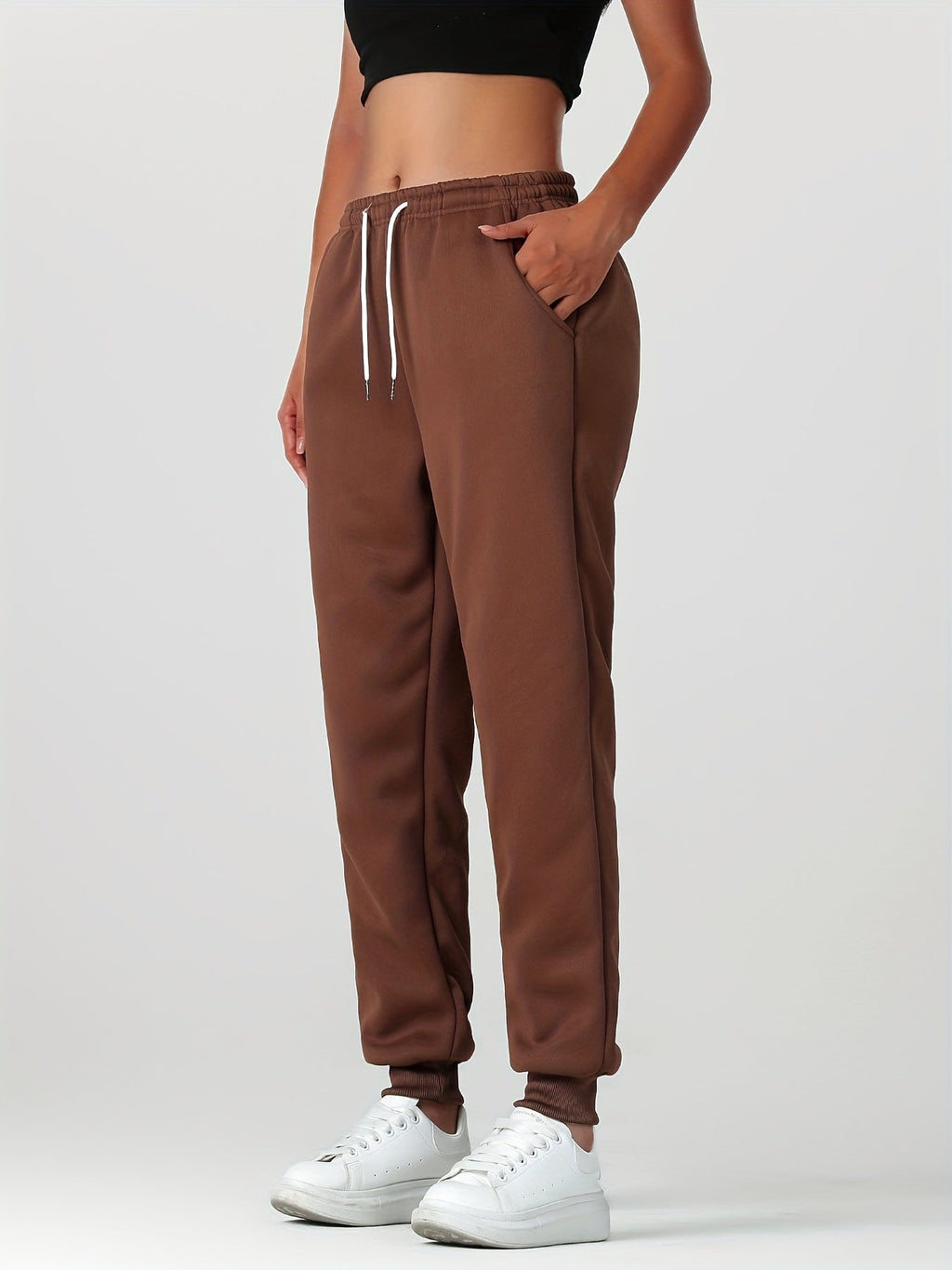 Cozy Cuffed Joggers for Women | Soft Fleece Material | Casual Loungewear