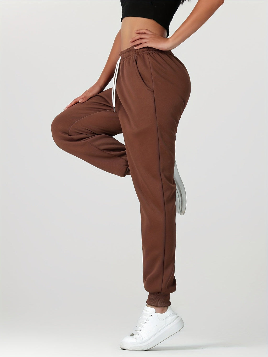 Cozy Cuffed Joggers for Women | Soft Fleece Material | Casual Loungewear