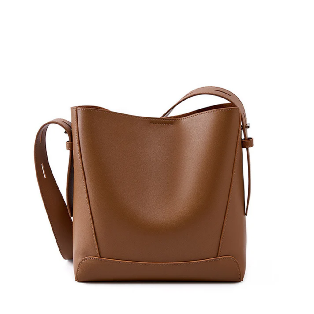 Black Leather Oversized Bucket Bag UK – Crossbody & Shoulder Style, Smart Casual Office Wear