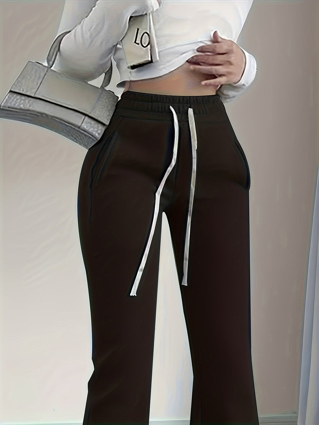 High-Waist Flared Lounge Pants | Soft Fabric | Casual Wear
