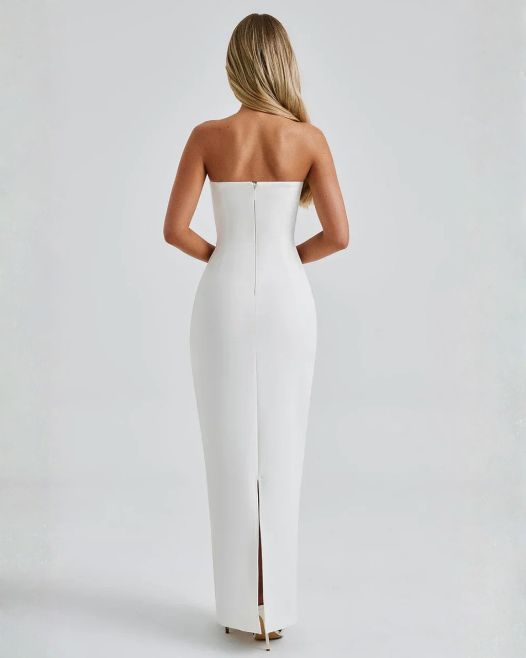 Non-Stretch Crepe Strapless Maxi Dress Women UK – Evening Gown, Cocktail Event
