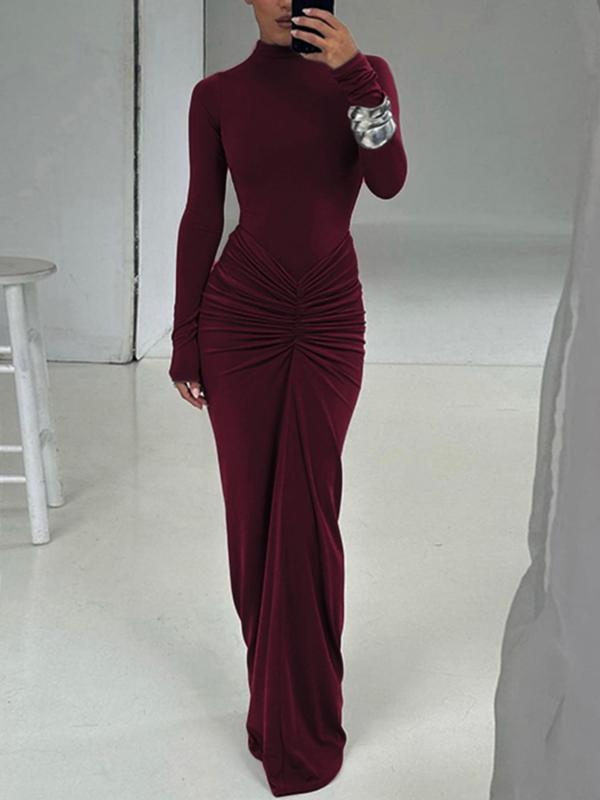 Ruched Maxi Dress Women UK – Formal Occasion Evening Gown
