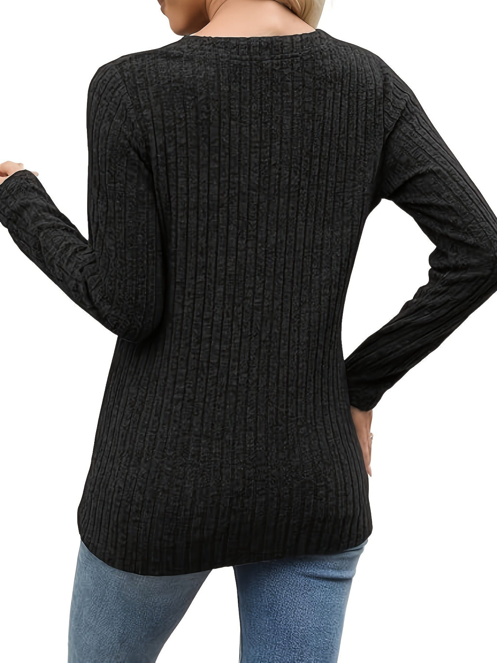 Ribbed Button-Neck Top | Soft Fabric | Casual Style | Women’s Fashion Top