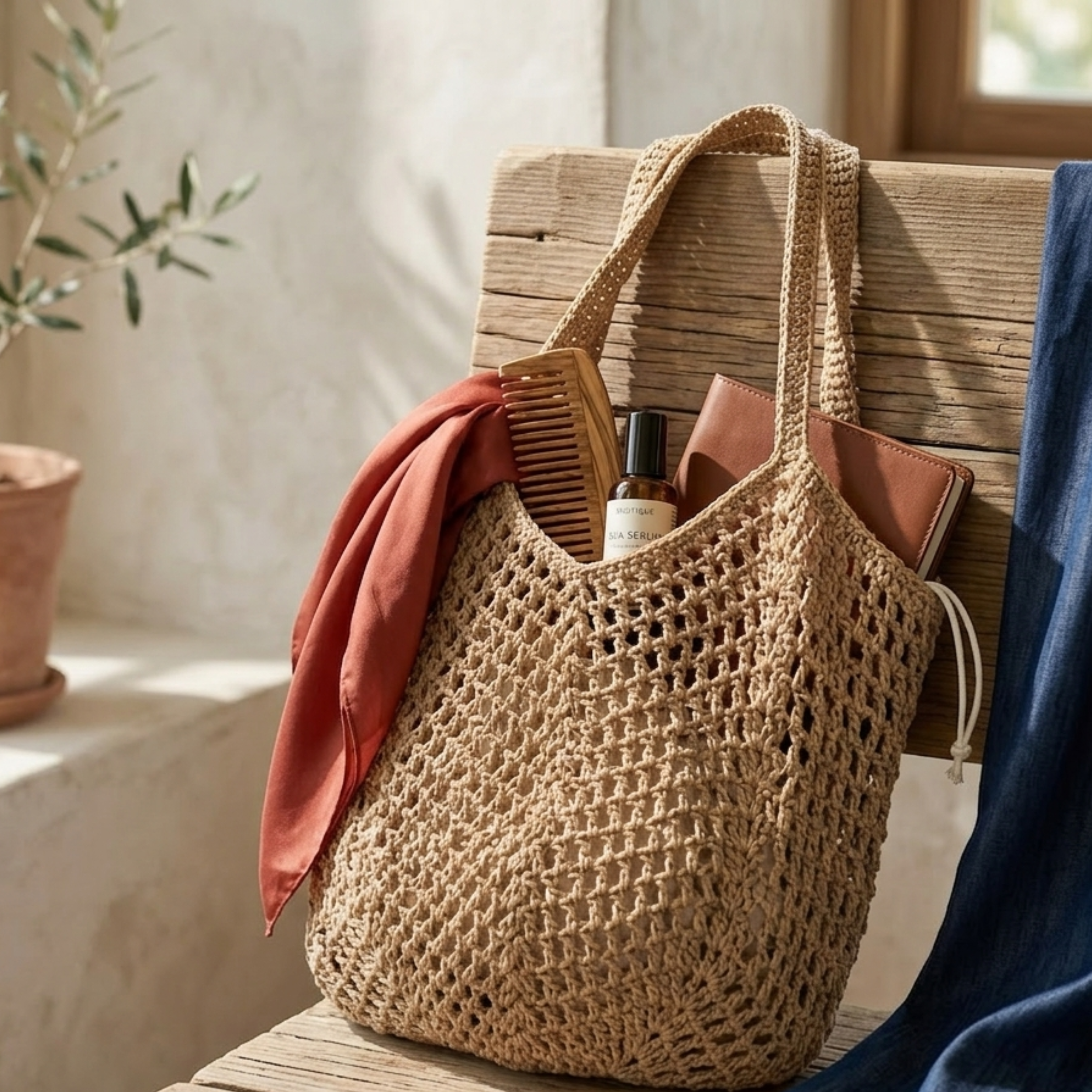 Hand-Knitted Woven Shoulder Bag UK – Eco-Friendly Retro Accessory, Smart Casual & Everyday Use