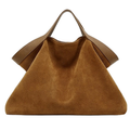Suede and Leather Structured Shoulder Tote Bag Women UK – Everyday Use, Smart Casual