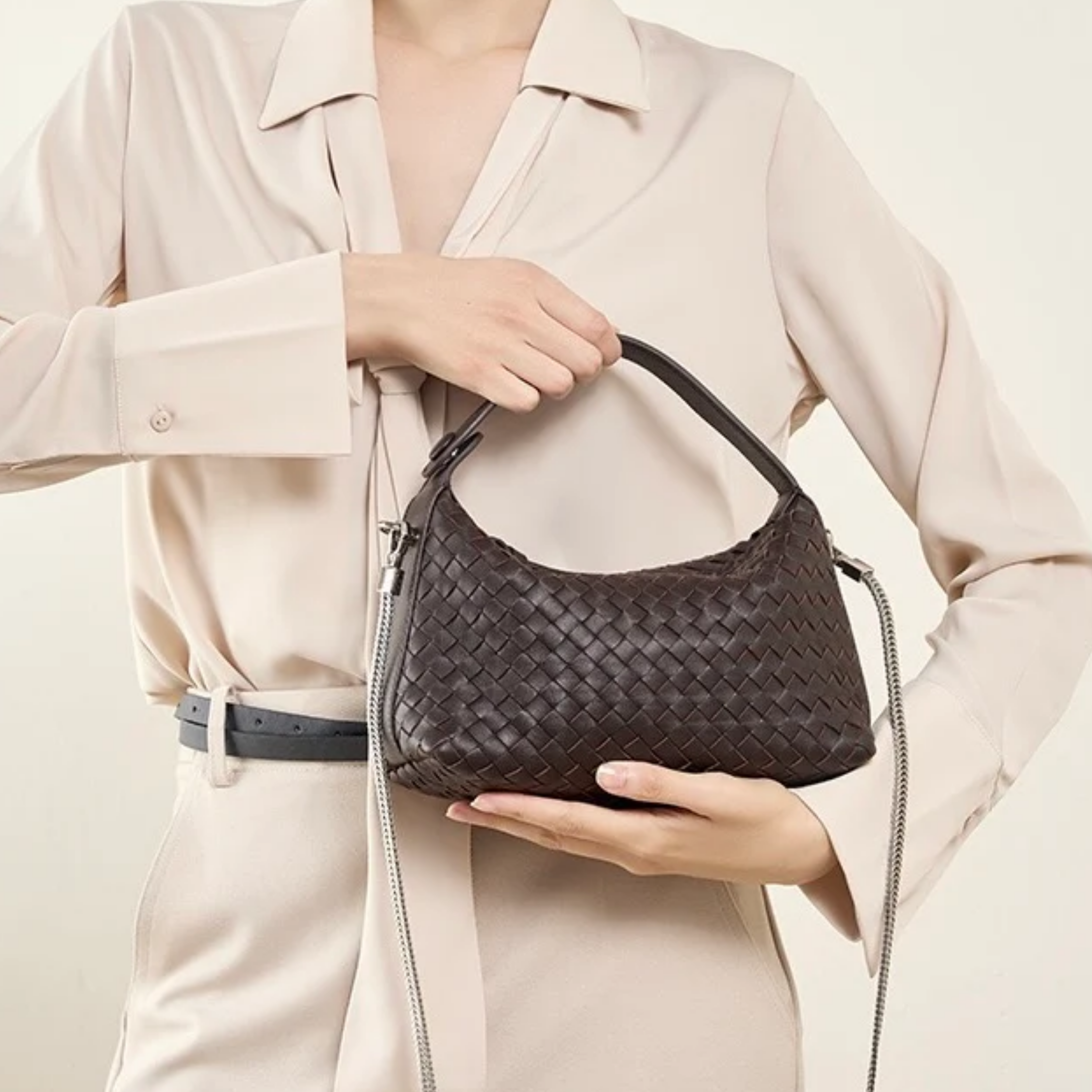 Genuine Sheepskin Leather Woven Clutch Bag Women UK – Evening Accessory, Smart Casual
