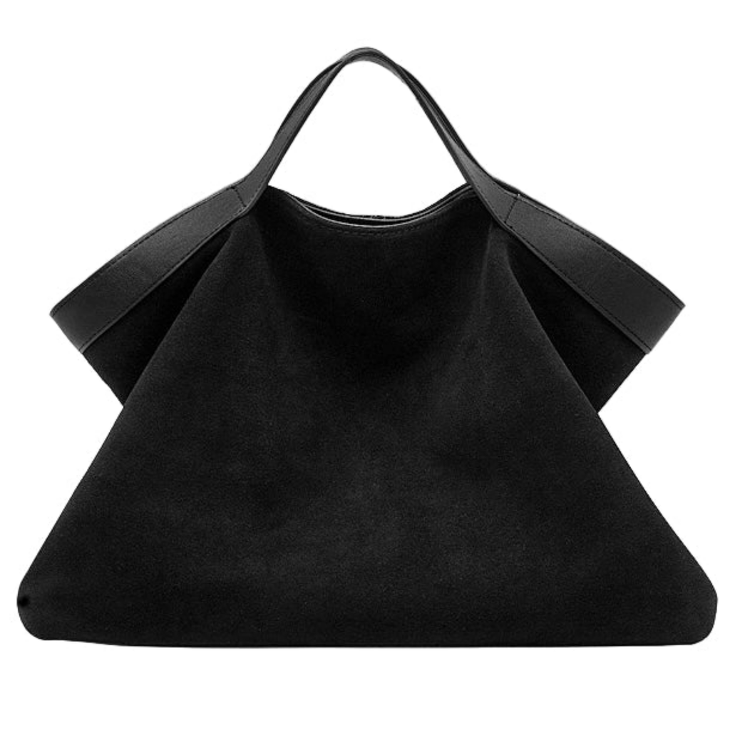 Suede and Leather Structured Shoulder Tote Bag Women UK – Everyday Use, Smart Casual