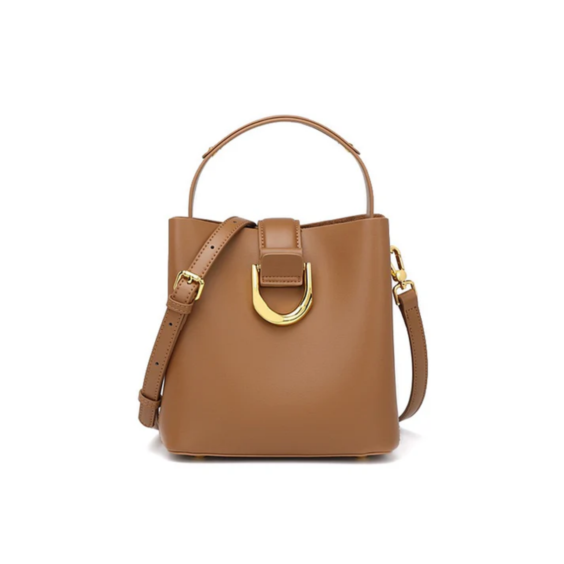 Genuine Leather Bucket Shoulder Bag Women UK – Everyday Tote for Workwear, Smart Casual