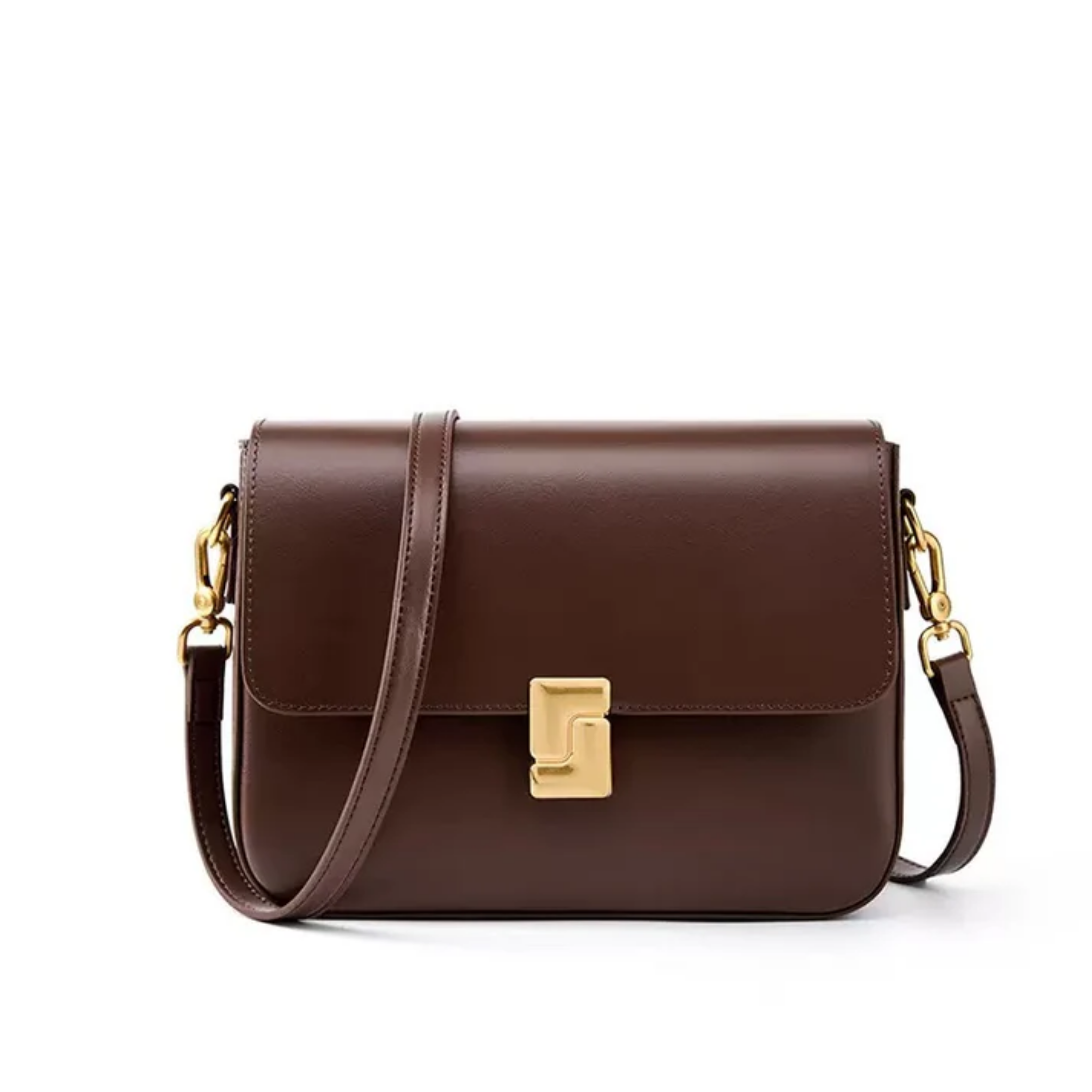 Brown Genuine Leather Shoulder Box Bag Women UK – Crossbody Everyday Use, Smart Casual Accessory