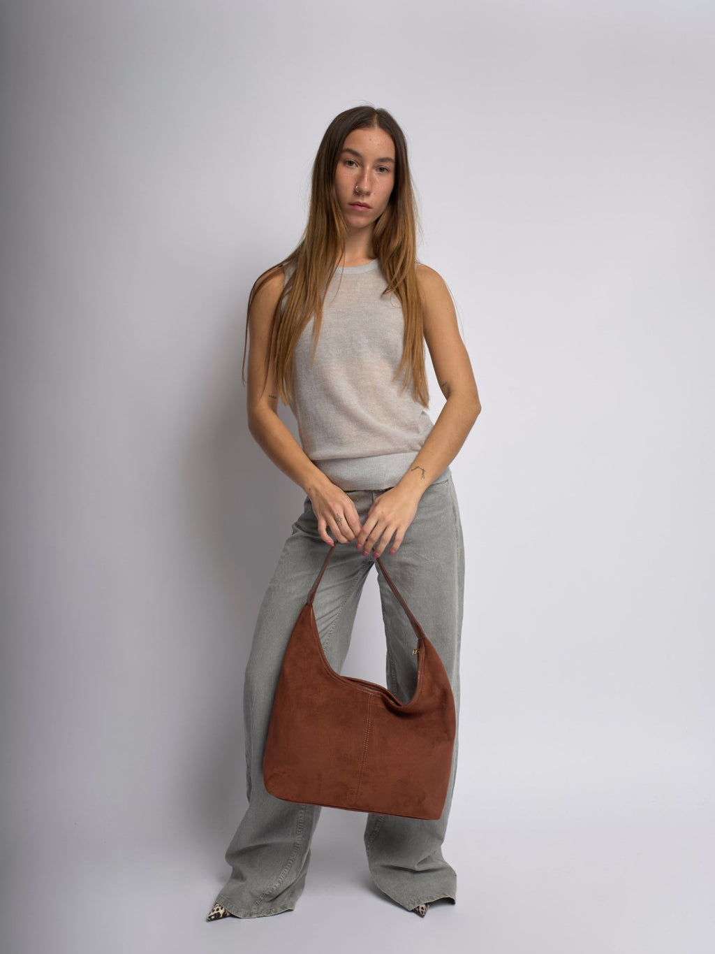 Vegan Leather Half-Moon Tote Bag Women UK – Stylish Handbag for Workwear, Smart Casual