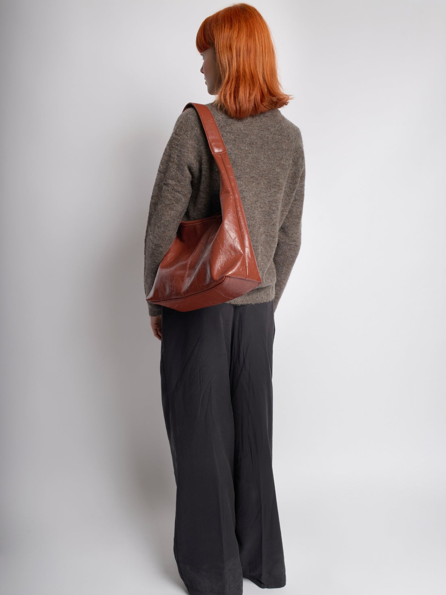 Black Distressed Vegan Leather Tote Bag Women UK – Stylish Durable Everyday Use, Smart Casual Office