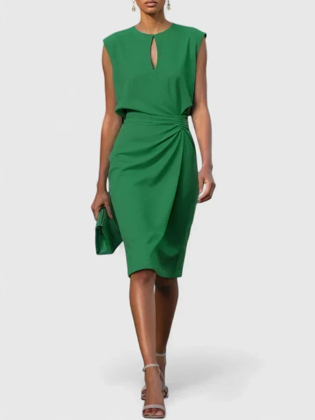 Draped Elegance Maxi Dress in Chiffon for Formal Events and Parties