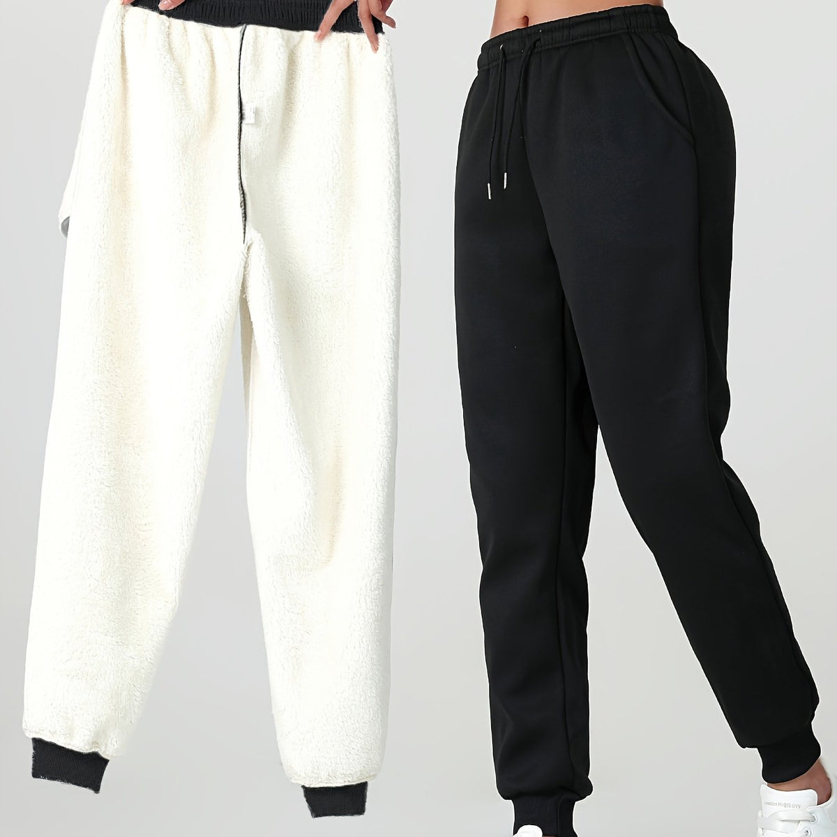 Cozy Cuffed Joggers for Women | Soft Fleece Material | Casual Loungewear