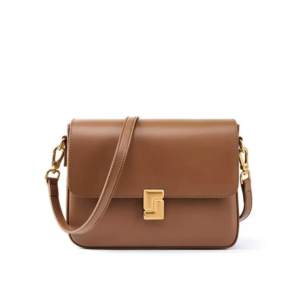 Brown Genuine Leather Shoulder Box Bag Women UK – Crossbody Everyday Use, Smart Casual Accessory