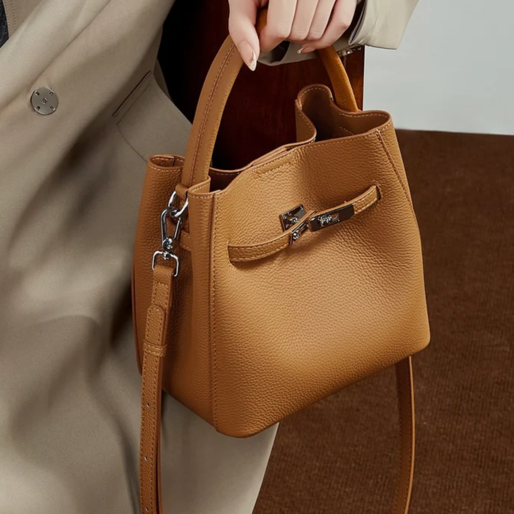 Genuine Leather Bucket Bag UK – Stylish Basket Bag for Smart Casual, Everyday Use