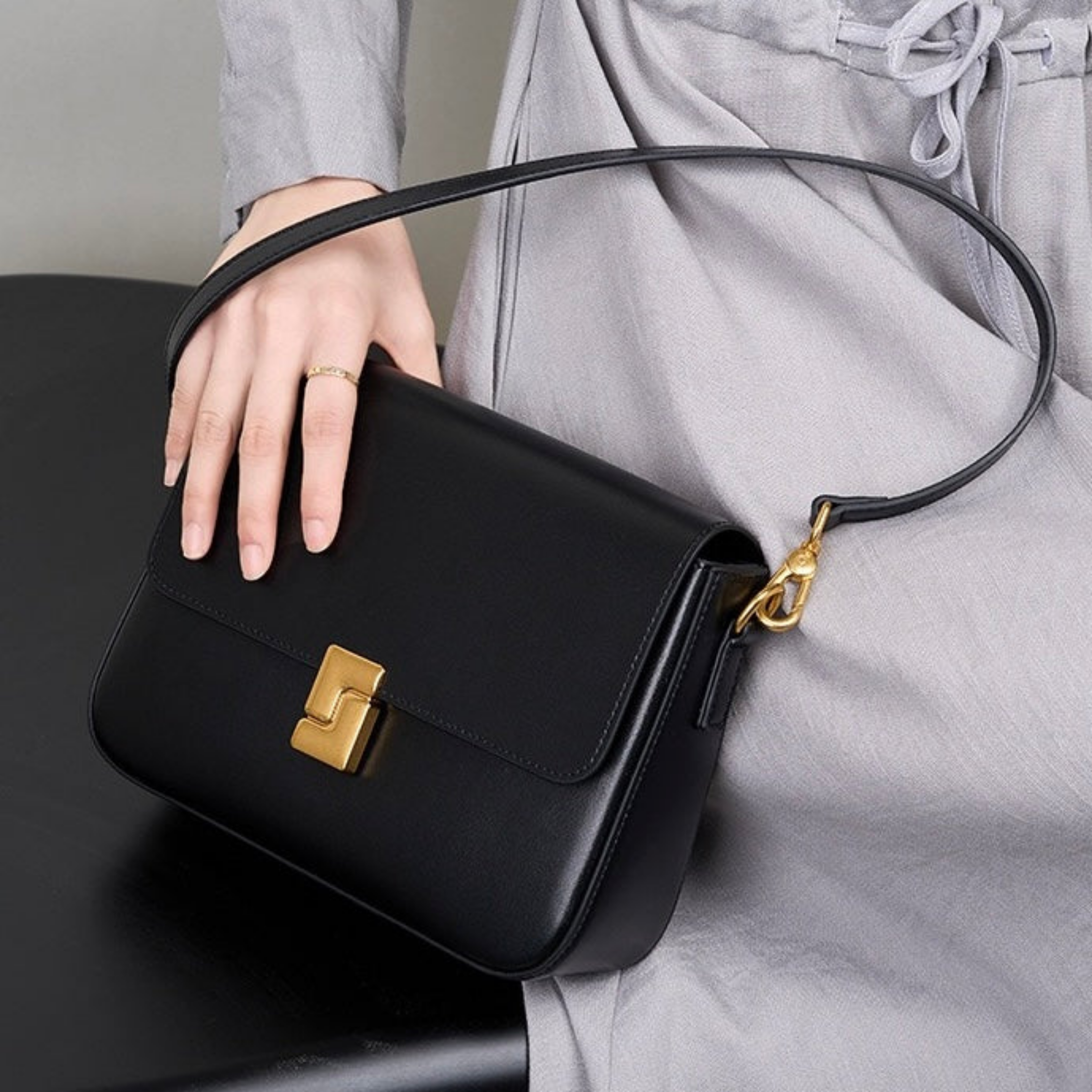 Brown Genuine Leather Shoulder Box Bag Women UK – Crossbody Everyday Use, Smart Casual Accessory