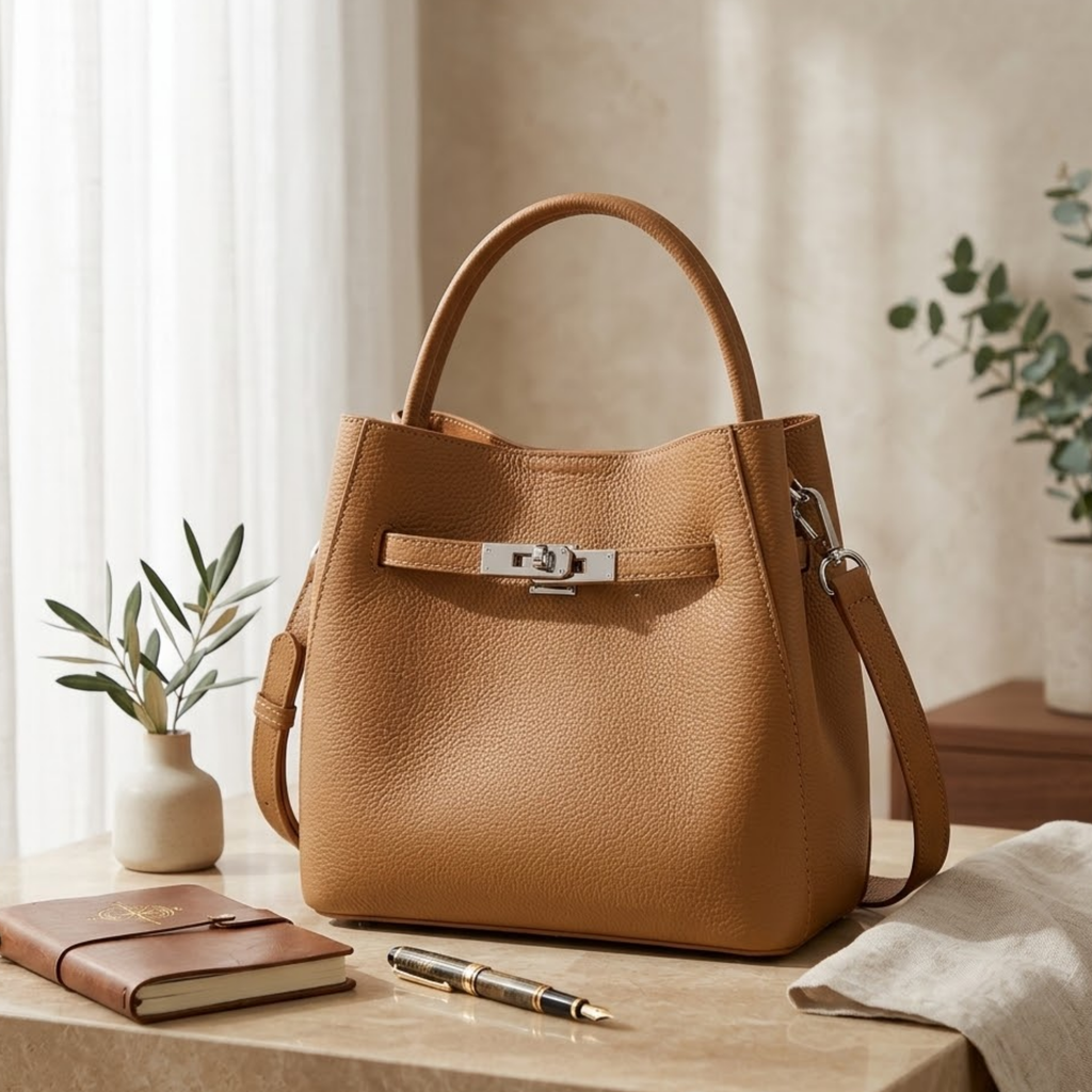 Genuine Leather Bucket Bag UK – Stylish Basket Bag for Smart Casual, Everyday Use