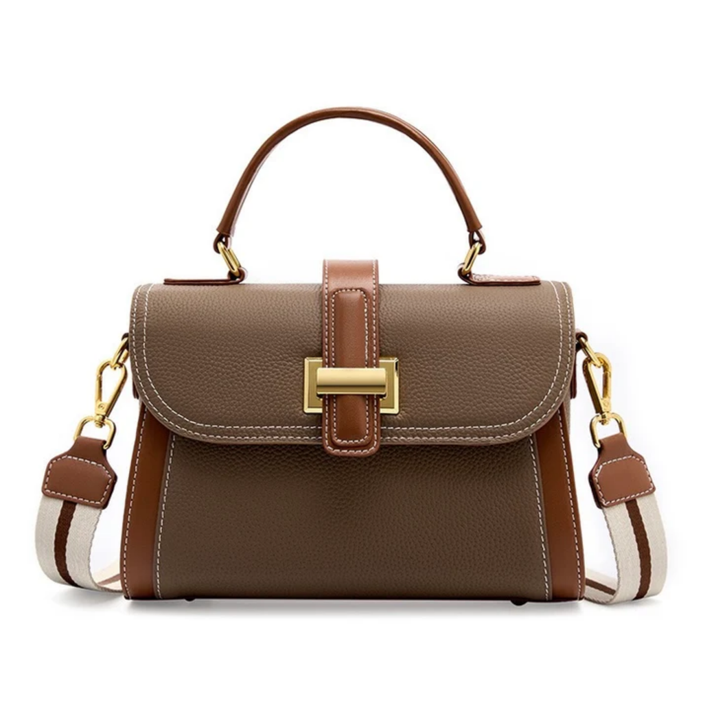 Leather Structured Top Handle Clutch Bag Women UK – Everyday Use Brunch Smart Casual