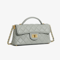 Black Genuine Leather Quilted Chain Crossbody Shoulder Bag Women UK – Evening Layer Smart Casual Accessory, Holiday Wear