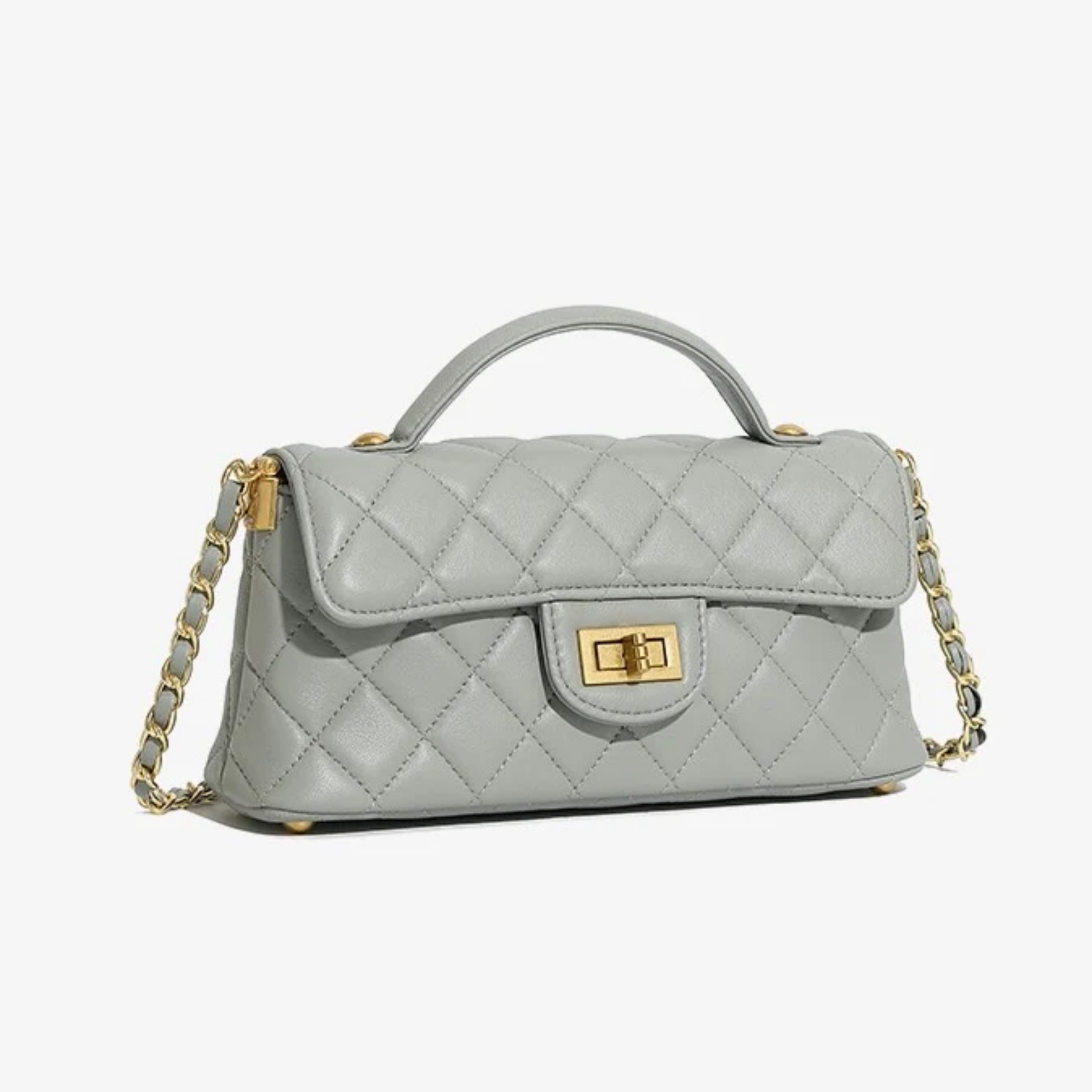 Black Genuine Leather Quilted Chain Crossbody Shoulder Bag Women UK – Evening Layer Smart Casual Accessory, Holiday Wear