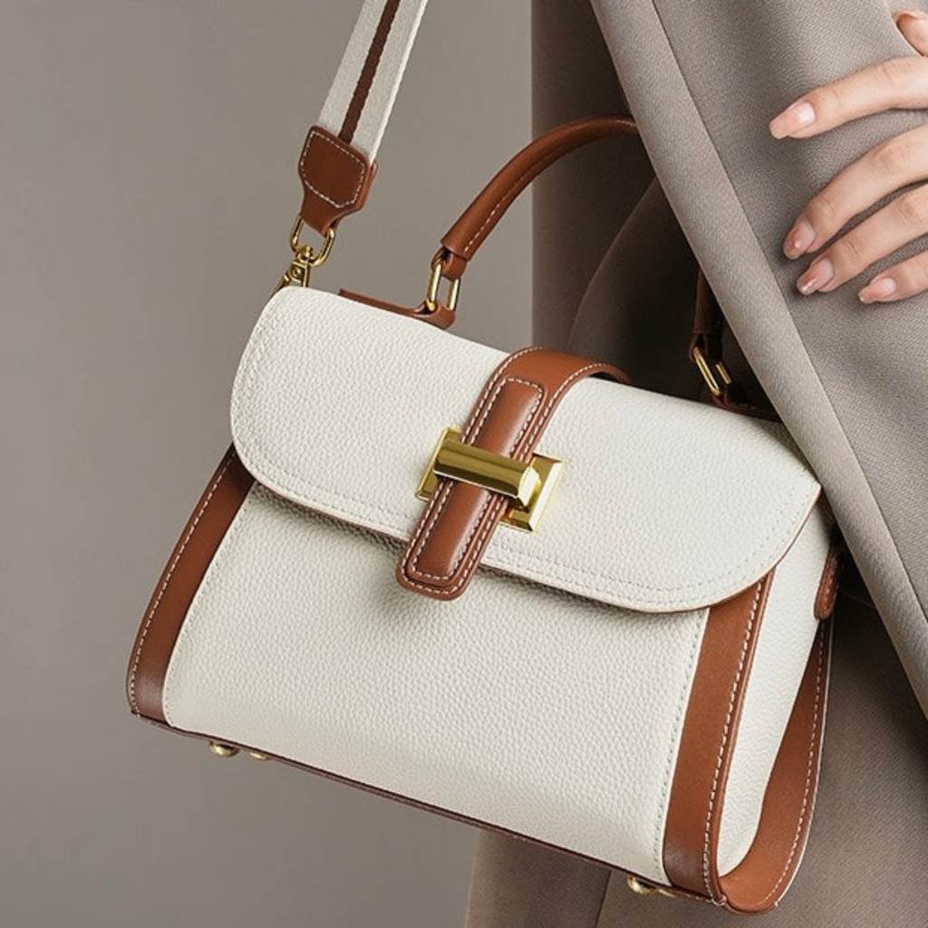 Leather Structured Top Handle Clutch Bag Women UK – Everyday Use Brunch Smart Casual
