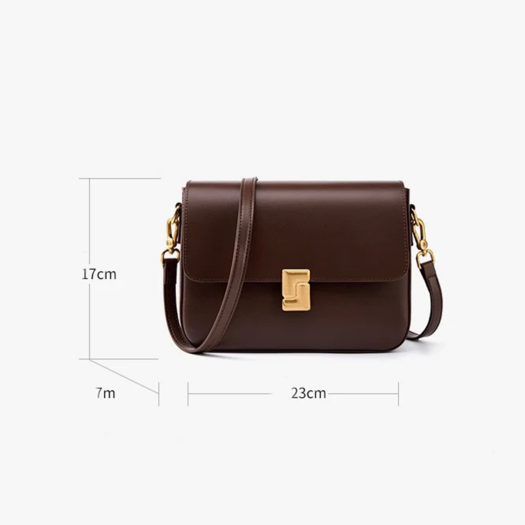 Brown Genuine Leather Shoulder Box Bag Women UK – Crossbody Everyday Use, Smart Casual Accessory