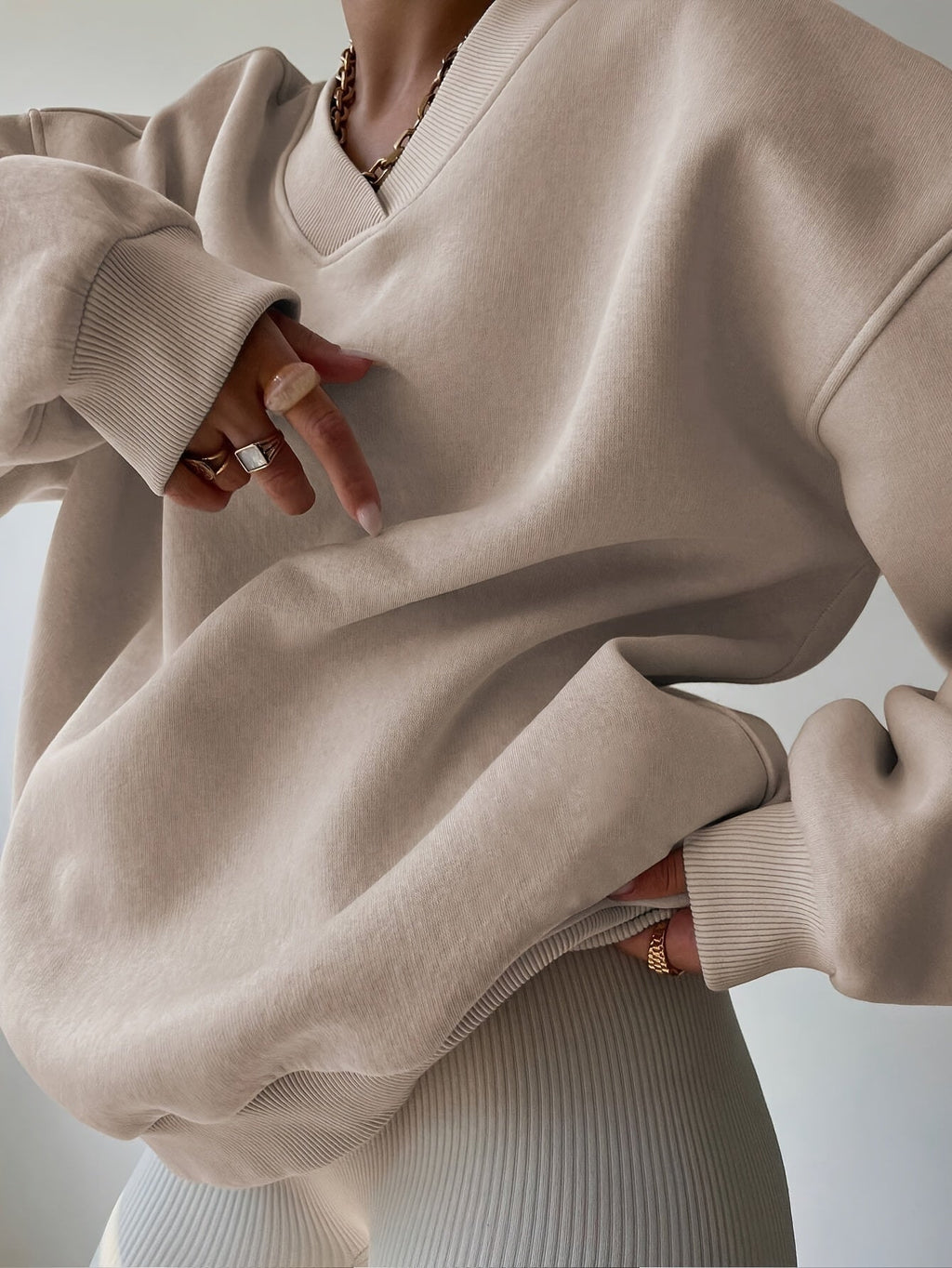 Relaxed Half-Zip Sweatshirt in Soft Cotton Blend for Casual Wear