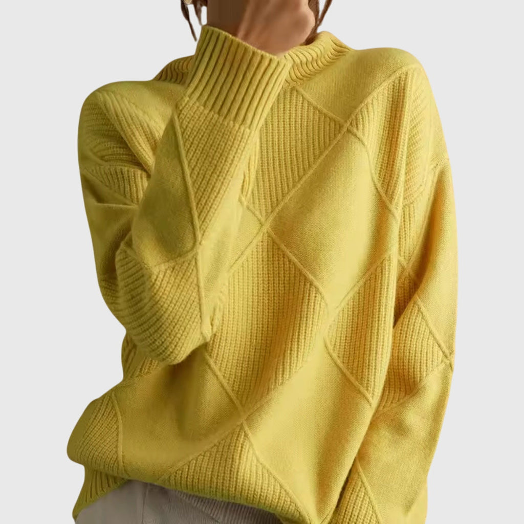 Roll Neck Jumper in Soft Knit Fabric for Casual Wear