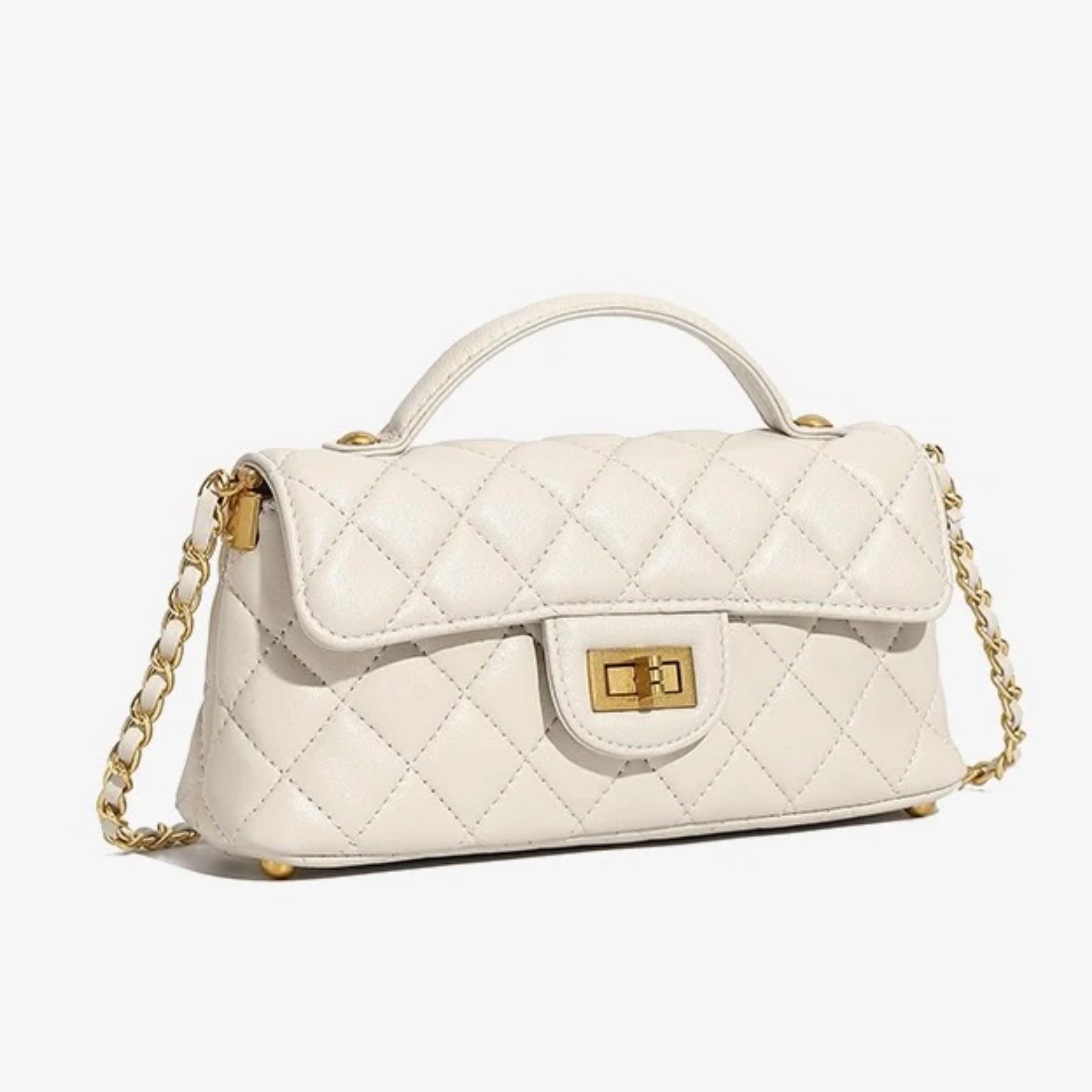 Black Genuine Leather Quilted Chain Crossbody Shoulder Bag Women UK – Evening Layer Smart Casual Accessory, Holiday Wear