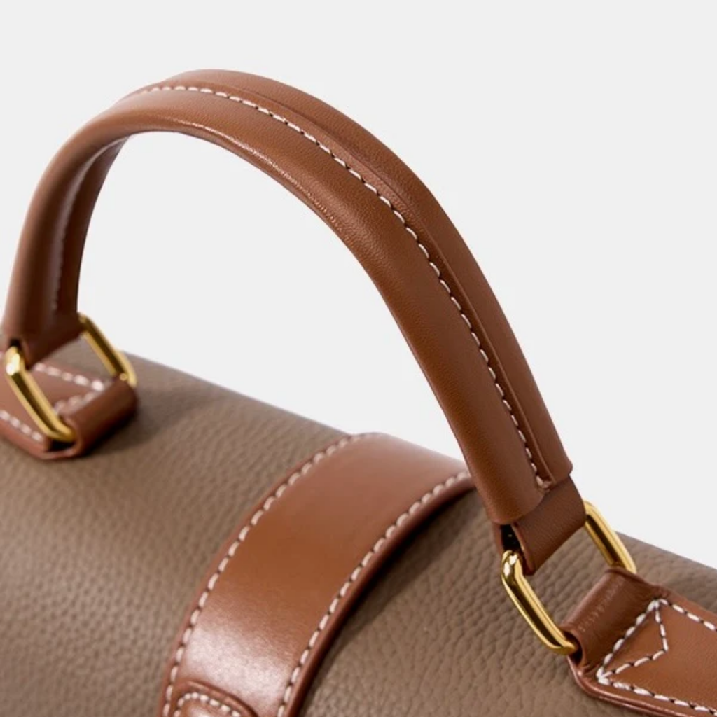 Leather Structured Top Handle Clutch Bag Women UK – Everyday Use Brunch Smart Casual