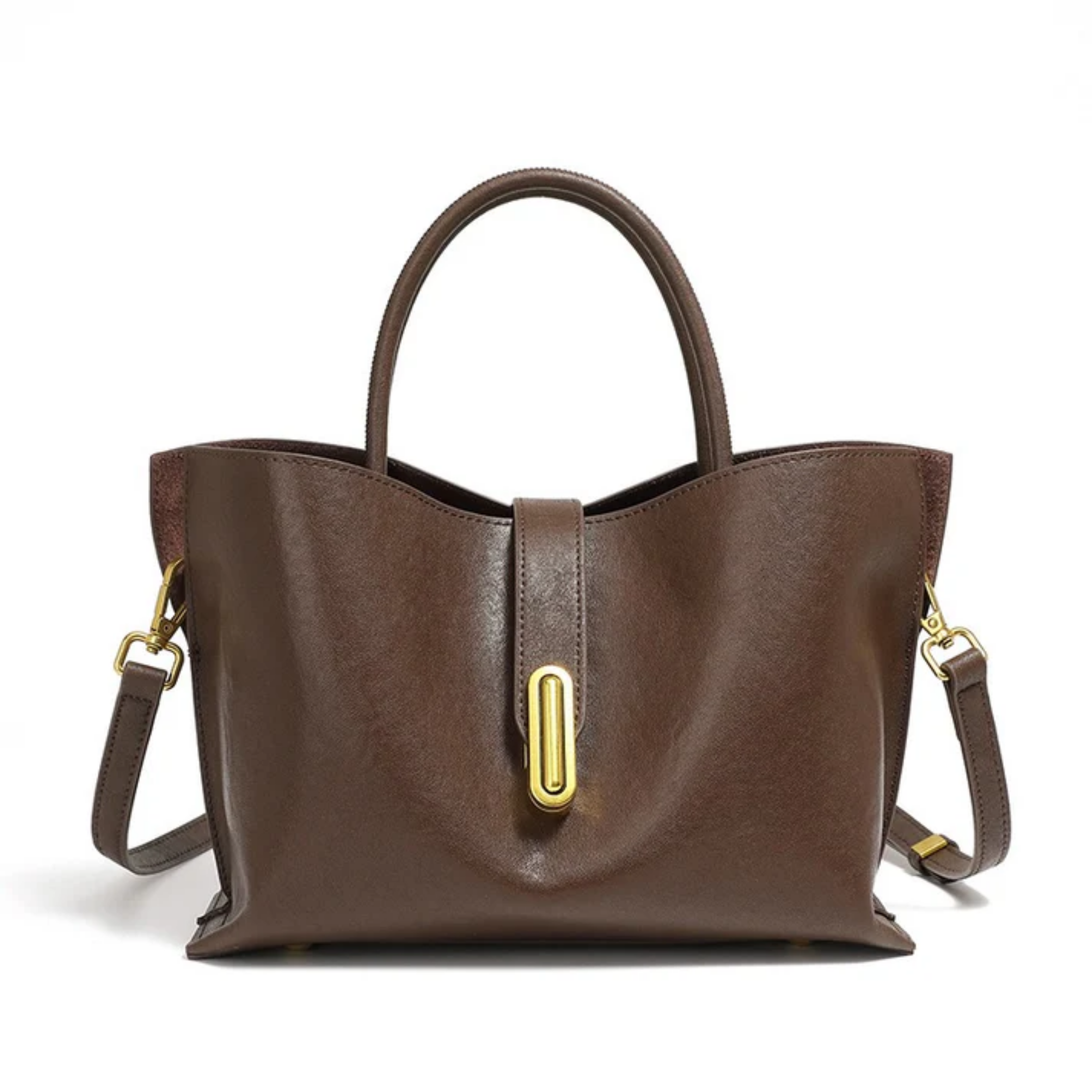 Brown Genuine Cowhide Crossbody Tote Bag Women UK – Leather Handbag for Everyday Use, Smart Casual & Workwear