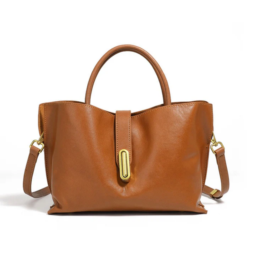 Brown Genuine Cowhide Crossbody Tote Bag Women UK – Leather Handbag for Everyday Use, Smart Casual & Workwear
