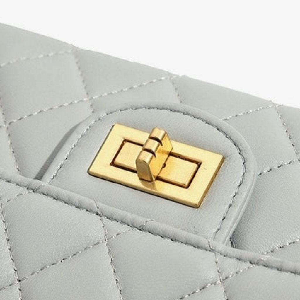 Black Genuine Leather Quilted Chain Crossbody Shoulder Bag Women UK – Evening Layer Smart Casual Accessory, Holiday Wear