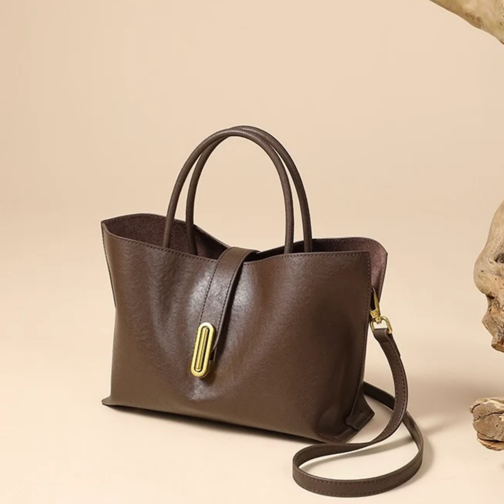 Brown Genuine Cowhide Crossbody Tote Bag Women UK – Leather Handbag for Everyday Use, Smart Casual & Workwear