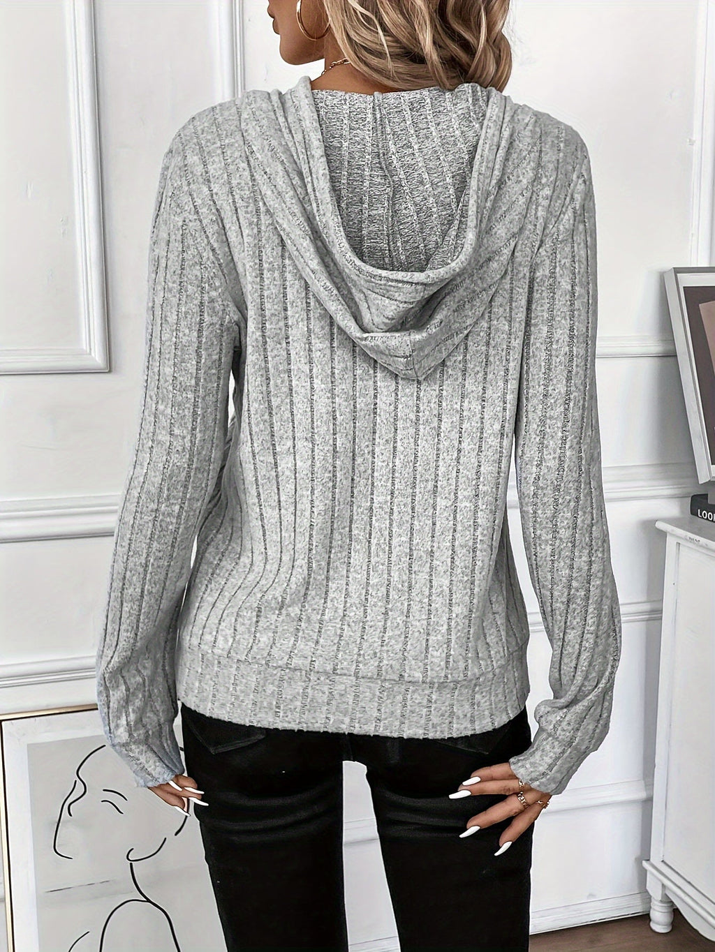 Cozy Textured Hoodie for Women | Soft Fabric | Casual Everyday Wear