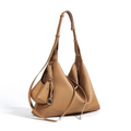 Genuine Leather Minimalist Tote Bag Women UK – Dumpling Handbag for Workwear, Smart Casual