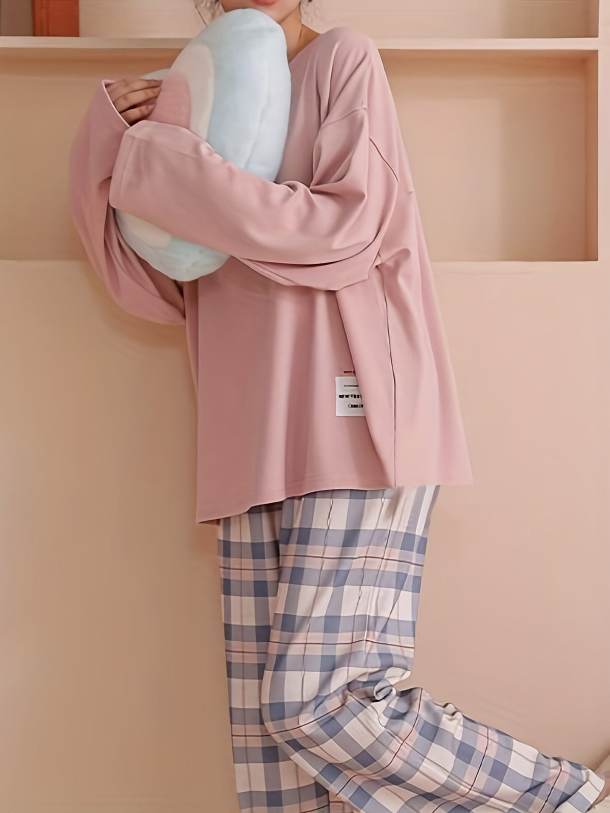 Relaxed Plaid Two-Piece Set | Soft Fabric | Casual Loungewear Outfit