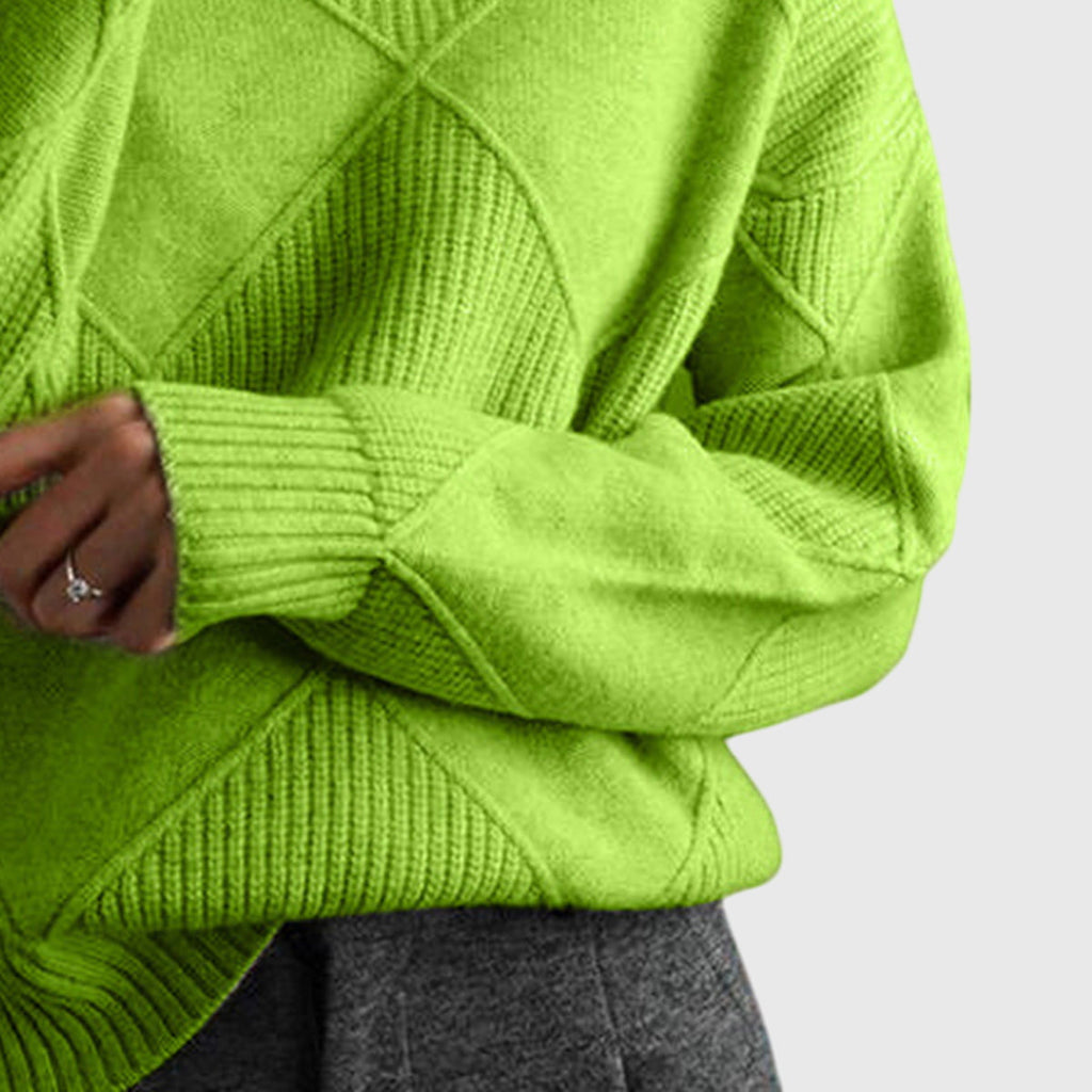 Roll Neck Jumper in Soft Knit Fabric for Casual Wear