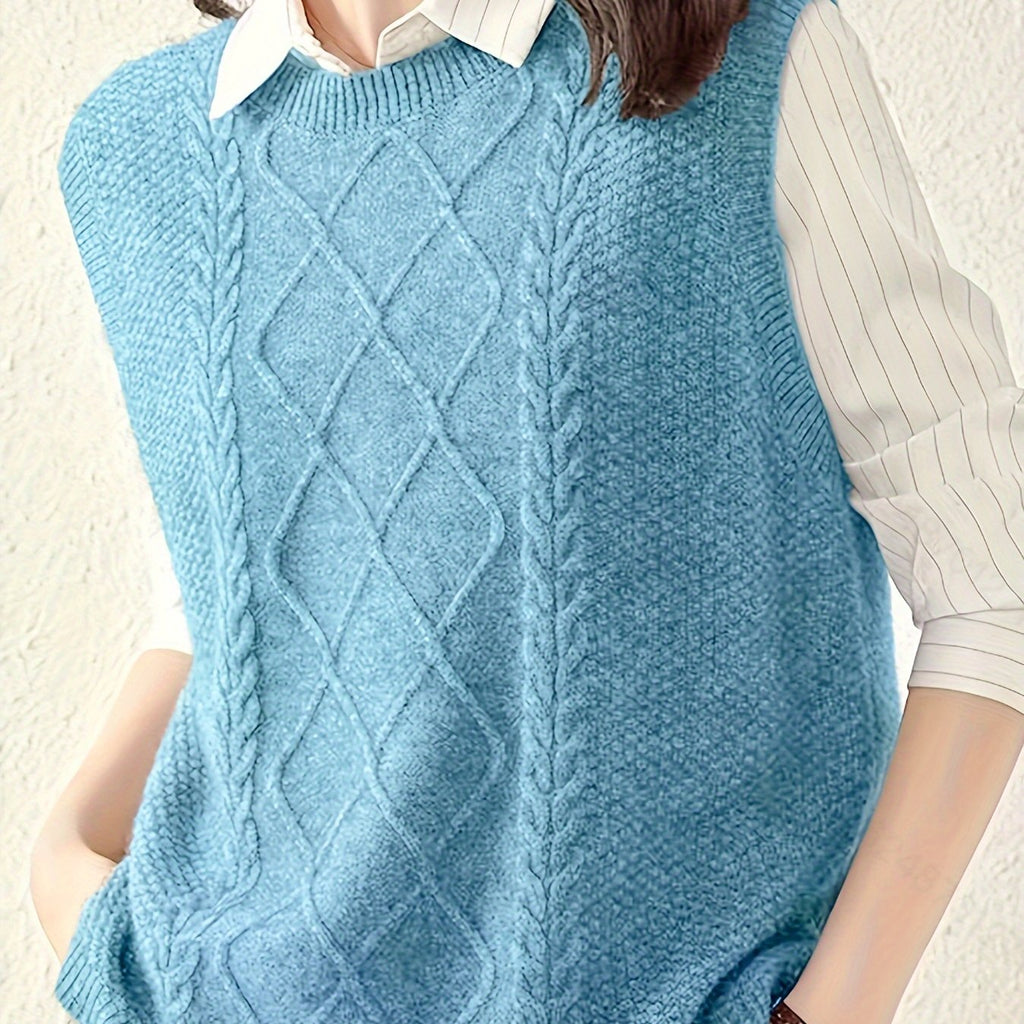 Cable-Knit Sweater Vest | Cozy Knitwear | Casual Layering Essential
