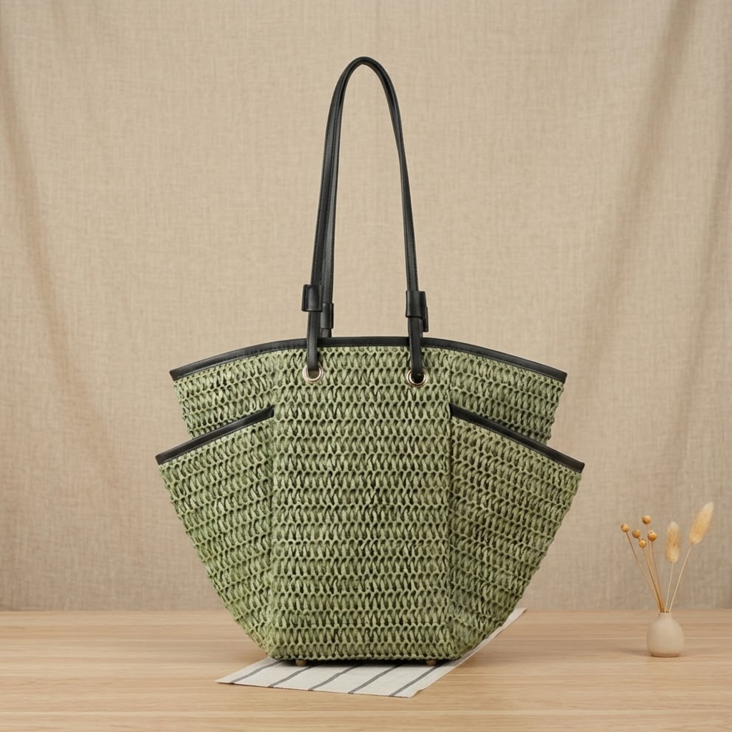 Sustainable Straw Beach Shoulder Bag Women UK – Eco-Friendly Accessory for Summer Outings, Holiday Wear