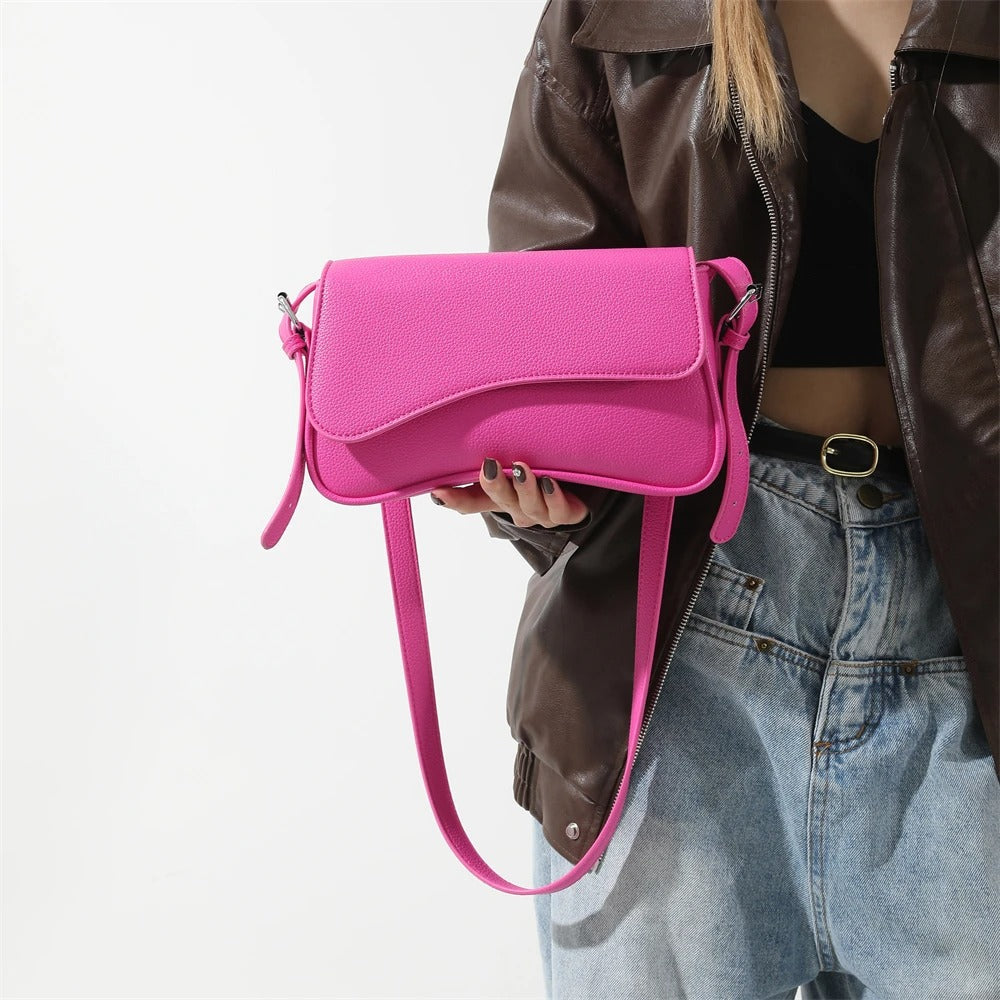 Baguette Shoulder Bag Women UK – Curved Design Handbag, Smart Casual Office Wear & Evening