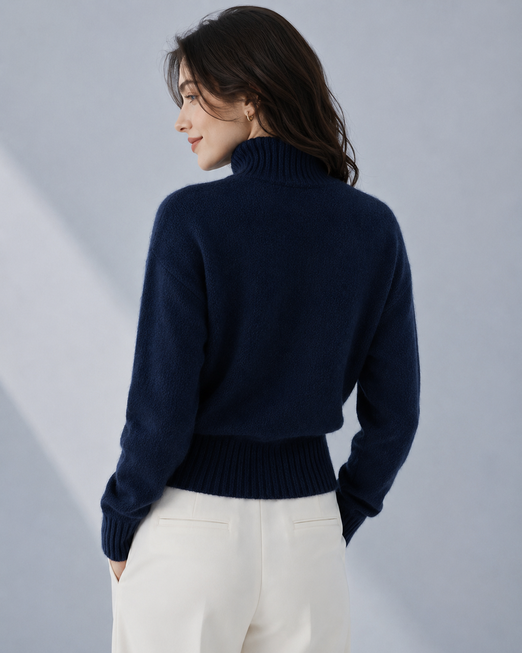Chilly Days Ahead – Soft Knit High-Neck Cardigan