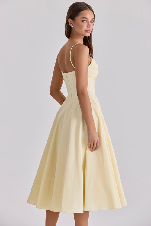 Cotton Midi Dress – Occasion Gown for Weddings & Events