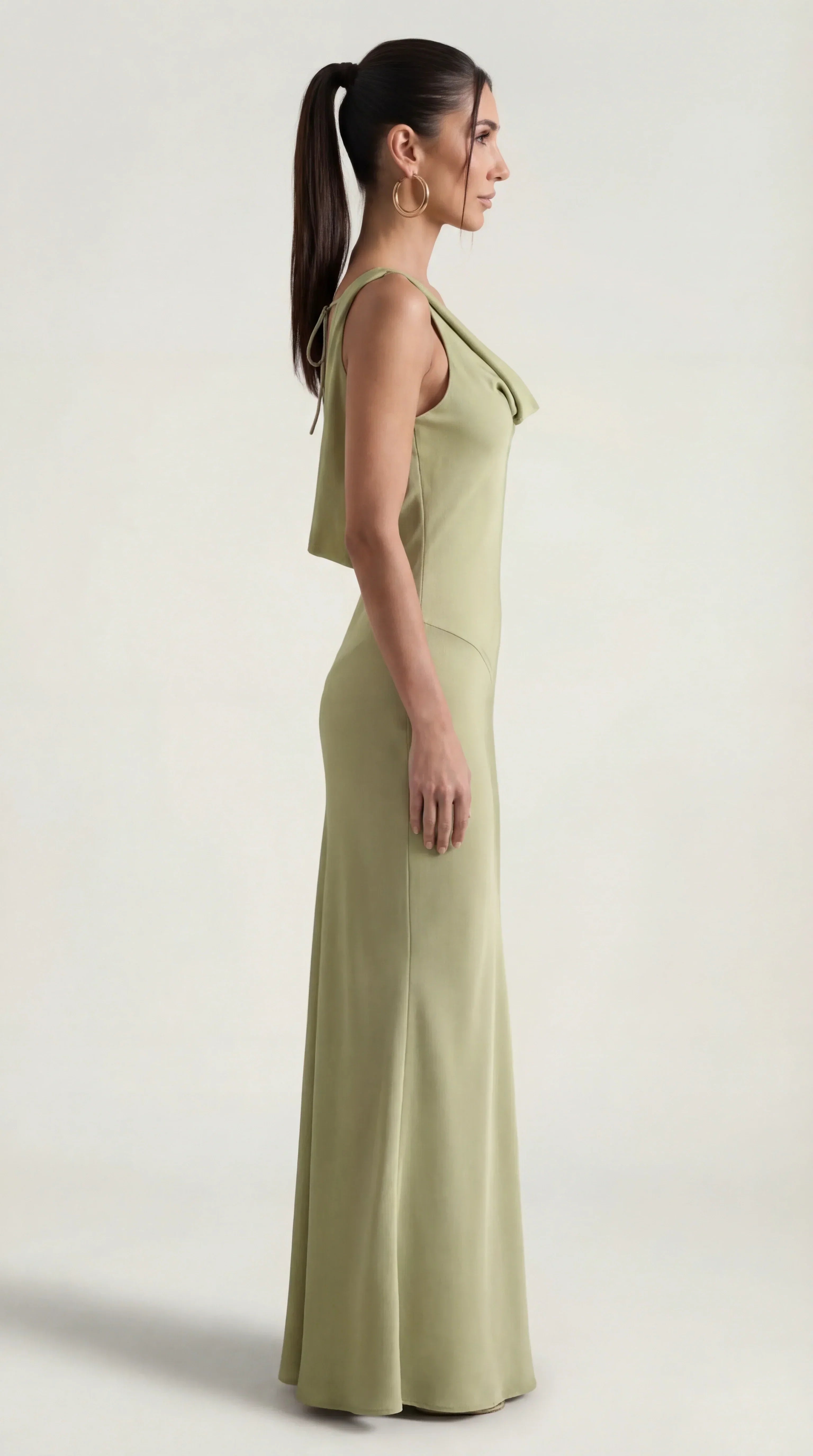 Backless Satin Halter Maxi Dress | Elegant Evening Gown for Special Events