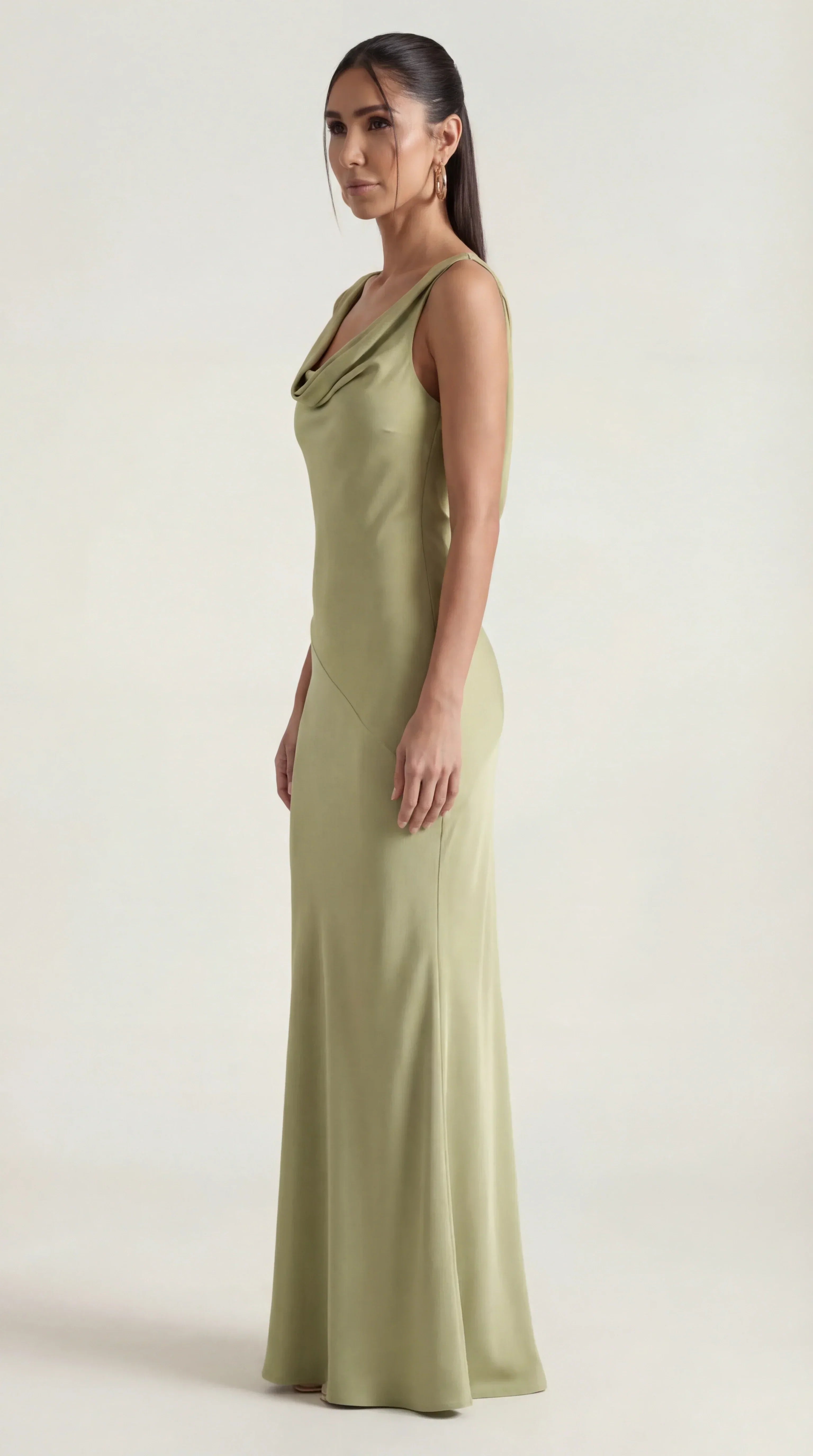Backless Satin Halter Maxi Dress | Elegant Evening Gown for Special Events