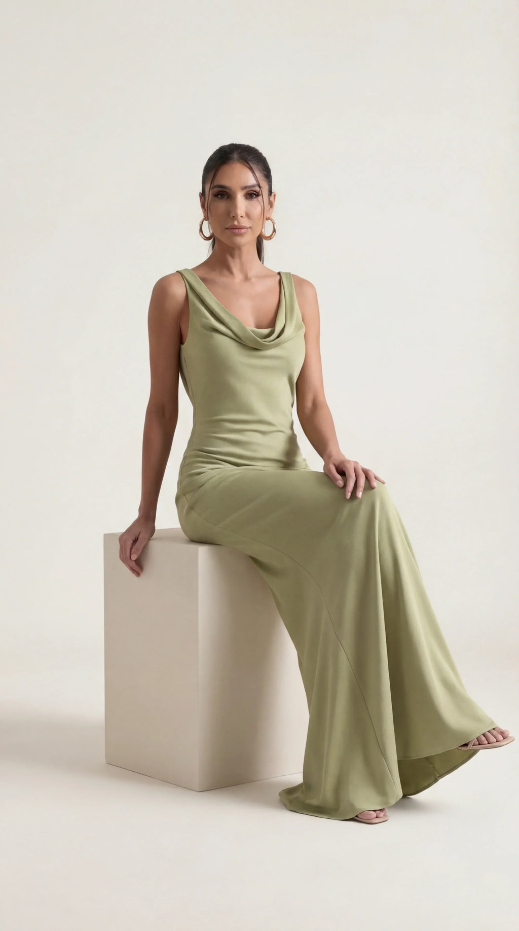 Backless Satin Halter Maxi Dress | Elegant Evening Gown for Special Events