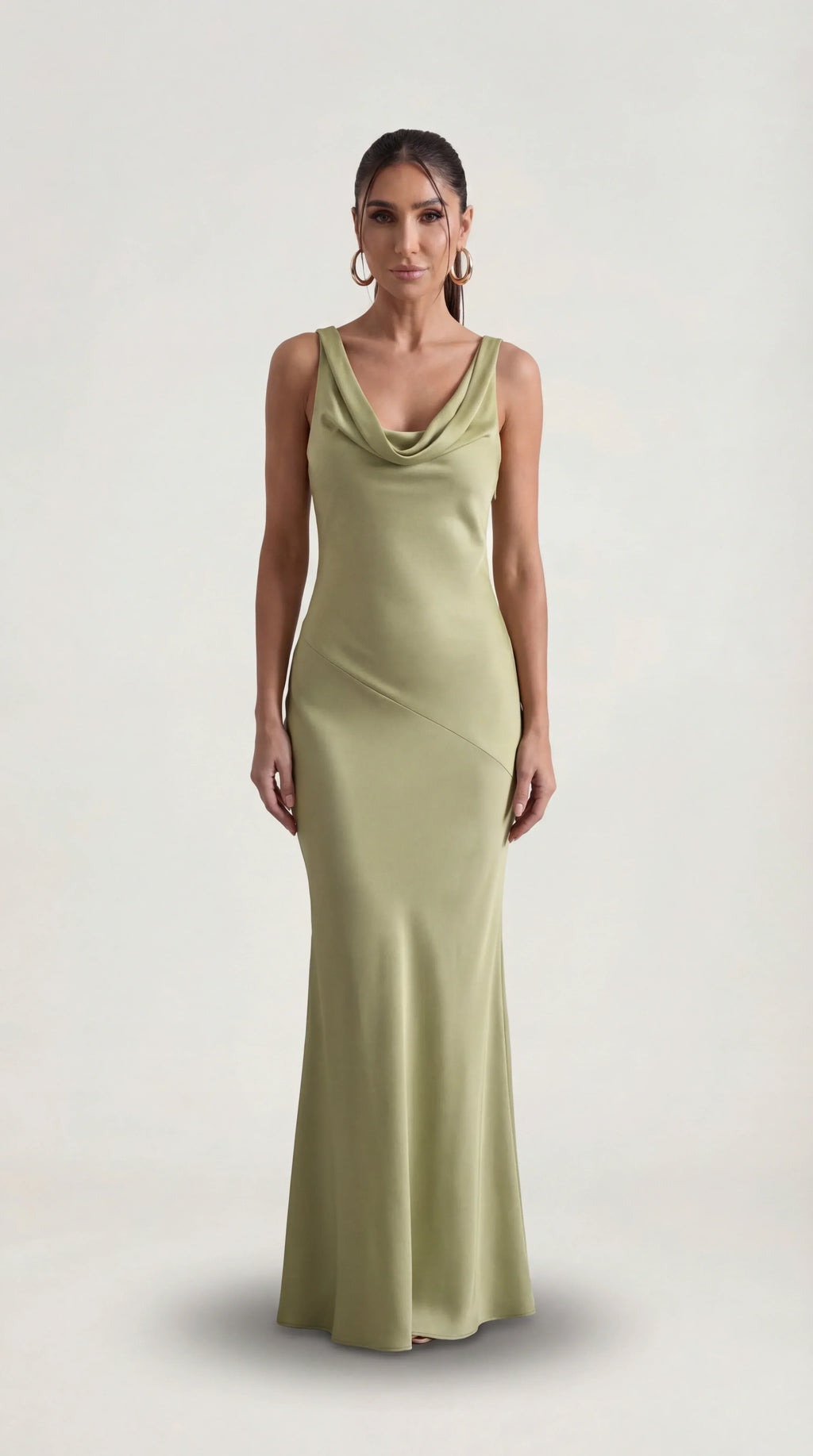 Backless Satin Halter Maxi Dress | Elegant Evening Gown for Special Events