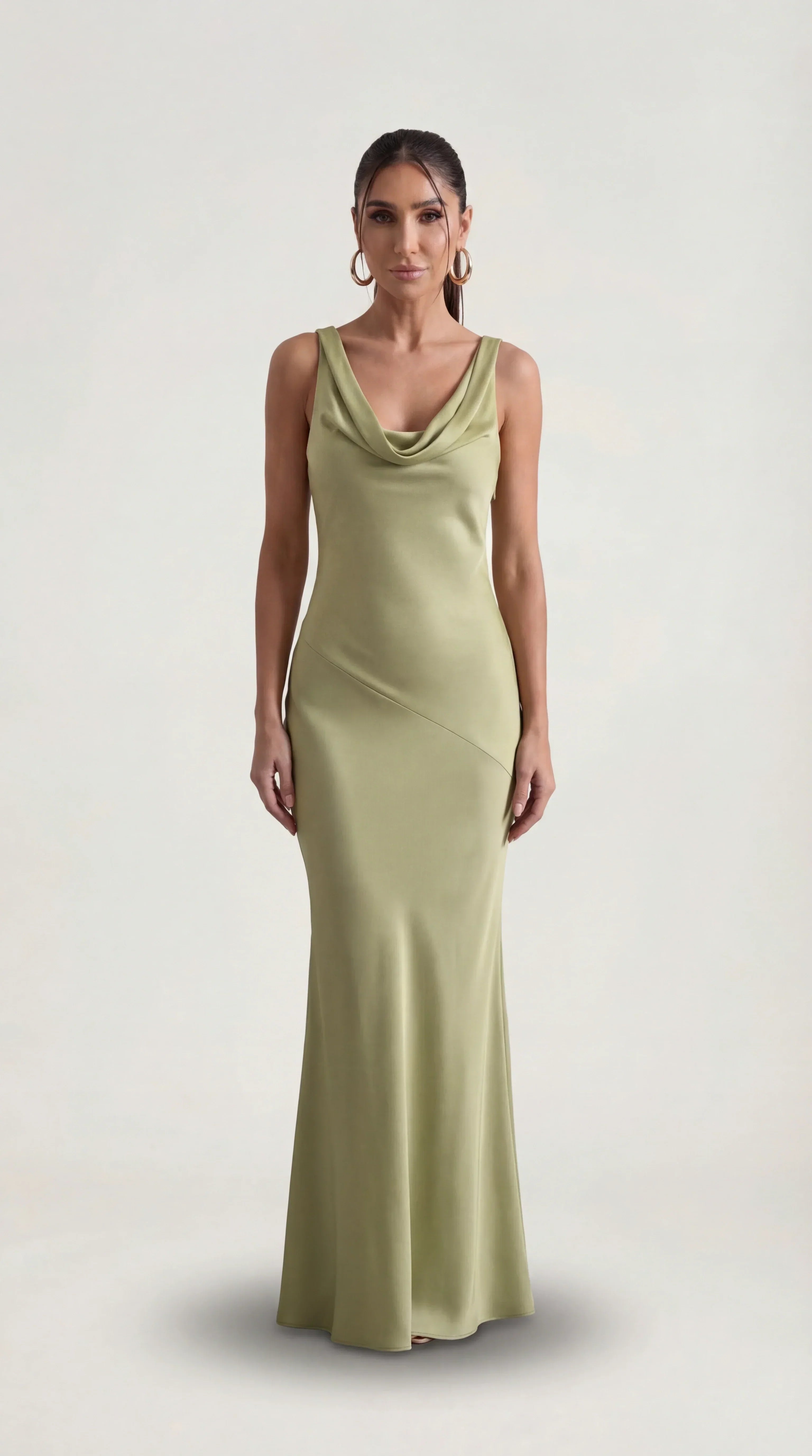 Backless Satin Halter Maxi Dress | Elegant Evening Gown for Special Events