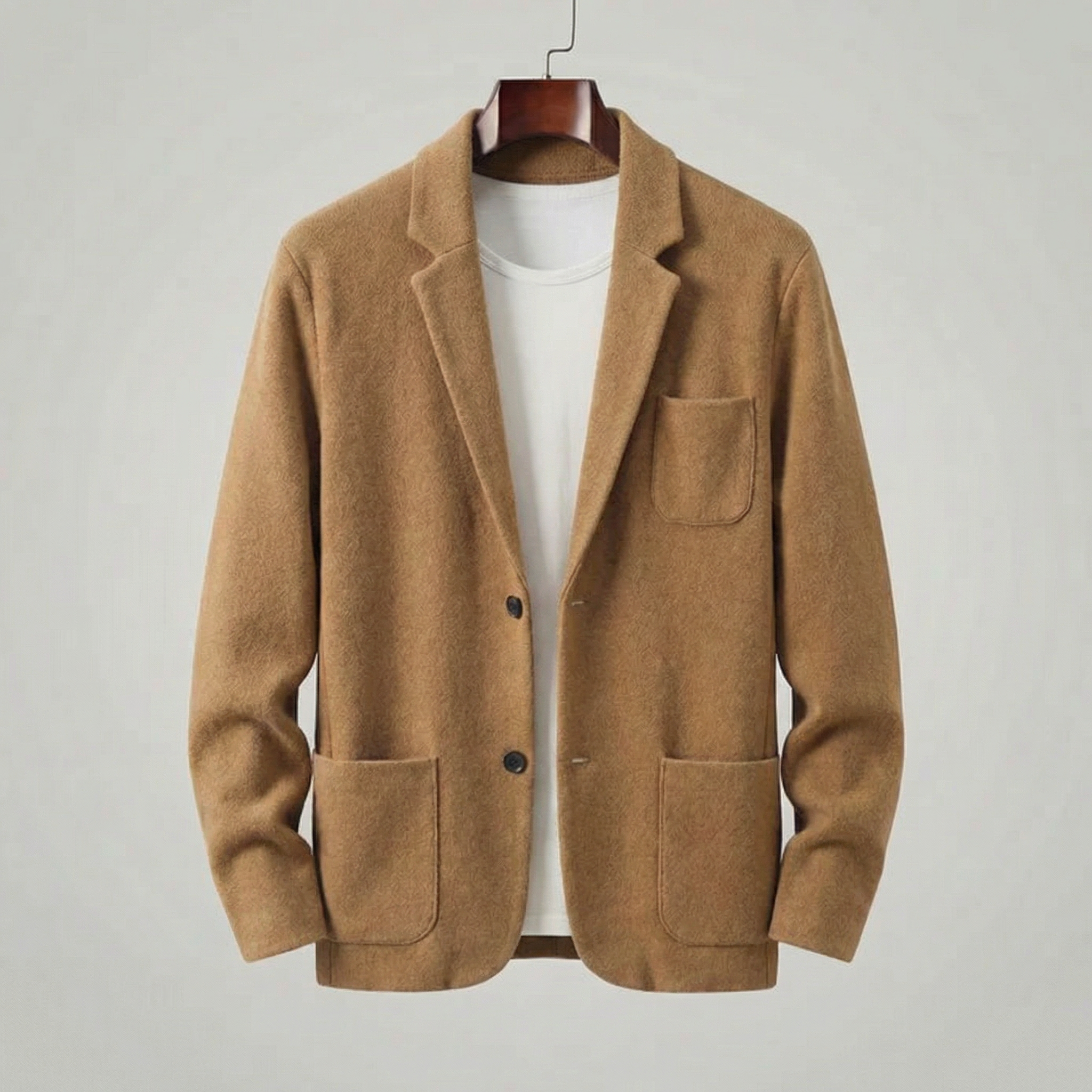 Casual Tailored Fit Men's Jacket - Lightweight Fabric for Everyday Wear