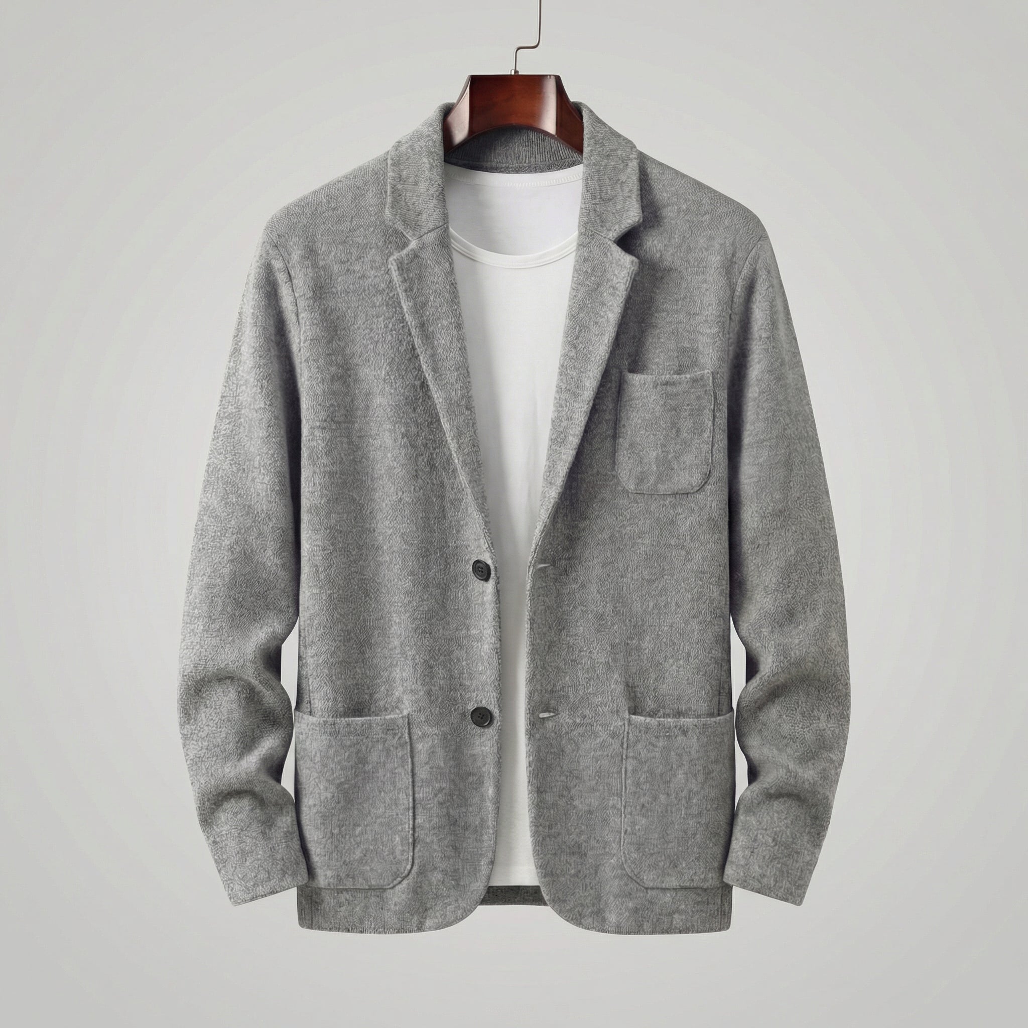 Casual Tailored Fit Men's Jacket - Lightweight Fabric for Everyday Wear